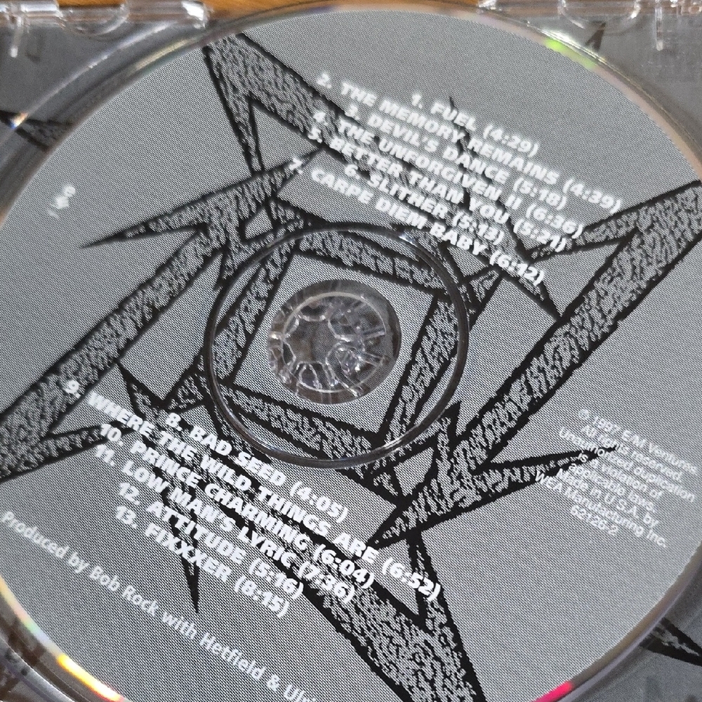 Metallica CD with Black and Gray Design